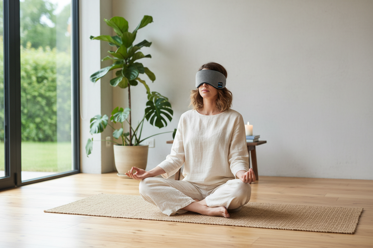 Antifaz meditando